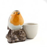 Quail Ceramics Egg Cup With Robin