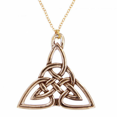 Bronze Triangle Celtic Knot Pendant By St Justin