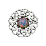 St Justin Pewter Celtic Six Loop Knot Brooch