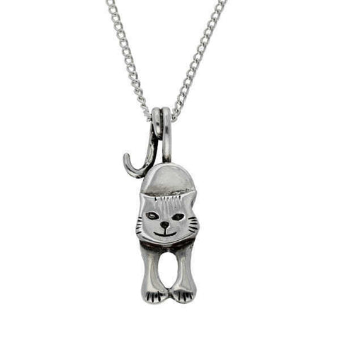 Kitty Cat Tail Pewter Pendant From St Justin