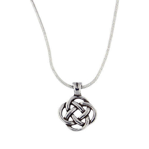 Square Knot Pendant In Pewter By St Justin
