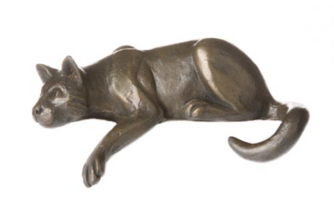 Small Shelf Cat By Oriele Bronze