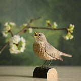 Carved Wooden Thrush Nightingale Figure By Wildlife Garden
