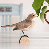 Carved Wooden Thrush Nightingale Figure By Wildlife Garden