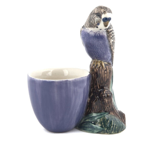 Violet Budgerigar Egg Cup By Quail Ceramics: