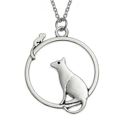 WISH FASHION JEWELLERY Cat And Mouse With Circle Pendant