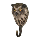 Hand Carved Eagle Owl With Hook By Wildlife Garden Hook