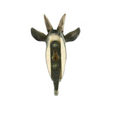 Hand Carved Wooden Goat With Hook By Wildlife Garden