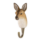 Hand Carved Kangaroo With Hook By Wildlife Garden