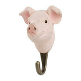 Hand Carved Pig With Hook By Wildlife Garden