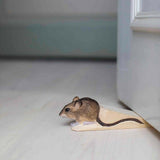 Wooden Doorstop With Mouse By Wildlife Garden