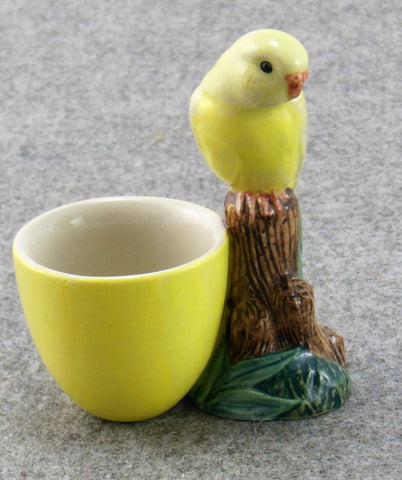 Yellow Budgerigar Egg Cup By Quail Ceramics