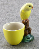 Yellow Budgerigar Egg Cup By Quail Ceramics