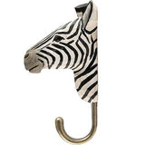 Hand Carved Zebra With Hook By Wildlife Garden