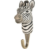 Hand Carved Zebra With Hook By Wildlife Garden