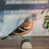 Hand Carved Wooden Chaffinch By Wildlife garden