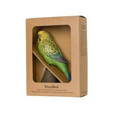 Carved Wooden Green Budgerigar Decobird By Wildlife Garden
