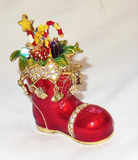 Craycombe Christmas Boot Trinket Box