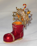 Craycombe Christmas Boot Trinket Box
