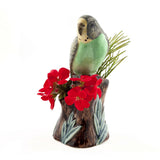 Green Budgerigar Bud Vase By Quail Ceramics