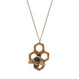 Bumble Bee Pendant On Gold Plated Chain From And Mary