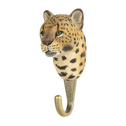 Hand Carved Leopard With Hook By Wildlife Garden