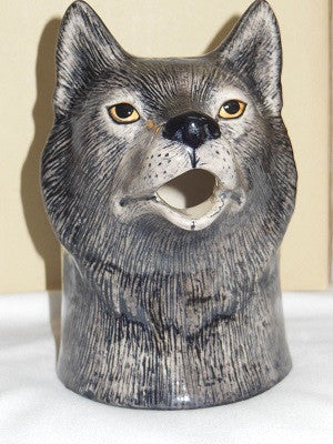 Wolf Jug By Quail Ceramics